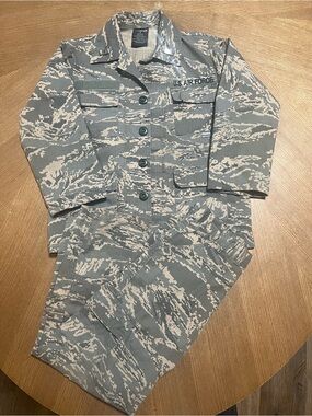 Trooper Kids Small Air Force camo jacket and pants set for Play or Halloween
